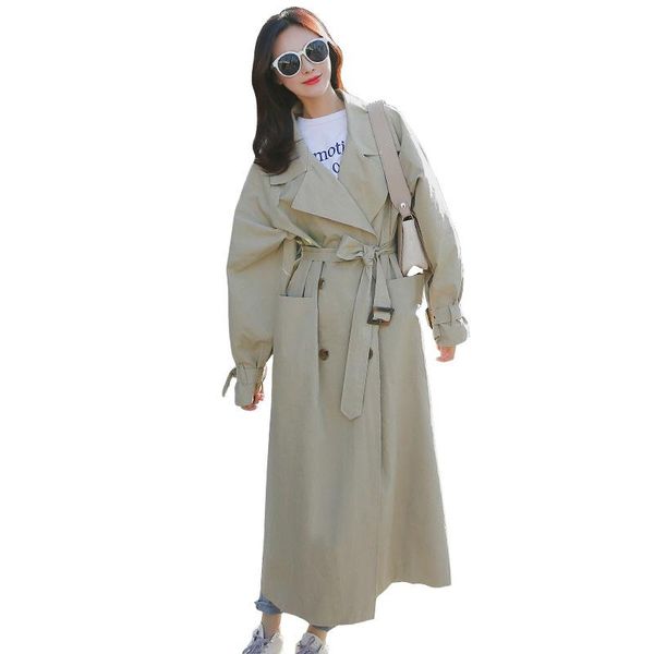 women's trench coats pure color loose windbreaker jacket double-breasted lapel british style out all-match spring t84, Tan;black
women's trench coats pure color loose windbreaker jacket double-breasted lapel british style out all-match spring t84, Tan;black