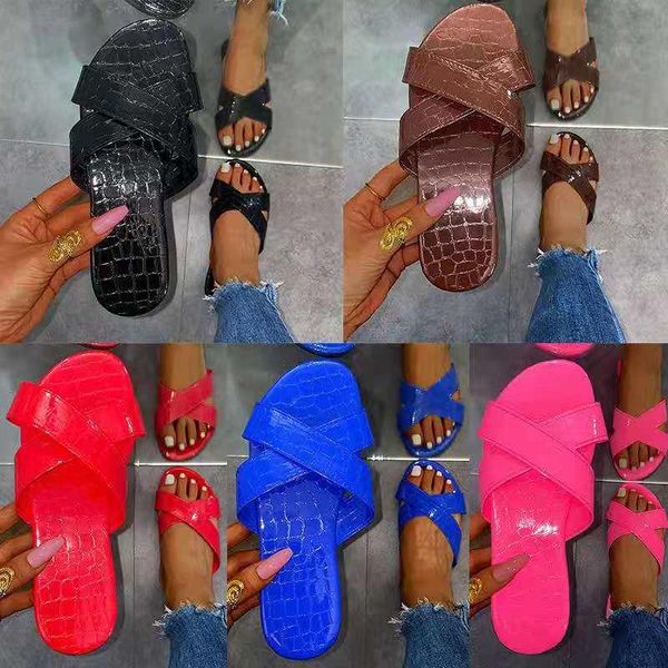 slippers big size lady beach sandals cross flat bottom shoes women outside bathroom indoor open toe slide, Black
slippers big size lady beach sandals cross flat bottom shoes women outside bathroom indoor open toe slide, Black