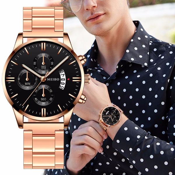 wristwatches men stainless steel mesh belt business watch with calendar luxury sport quartz meibo clock relogio masculino, Slivery;brown
wristwatches men stainless steel mesh belt business watch with calendar luxury sport quartz meibo clock relogio masculino, Slivery;brown