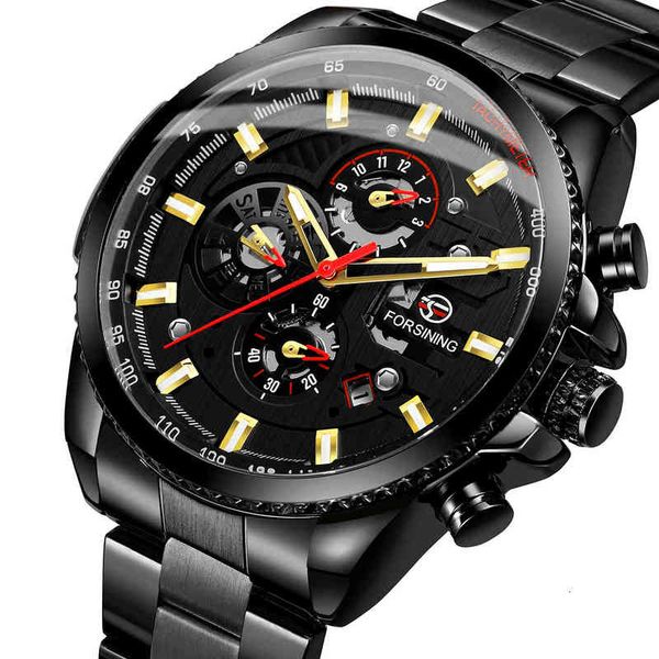 forsining brand 3 fashion iron plate calendar black golden complete rvs gentlemen automatic watches army sports men's clock, Slivery;brown
forsining brand 3 fashion iron plate calendar black golden complete rvs gentlemen automatic watches army sports men's clock, Slivery;brown