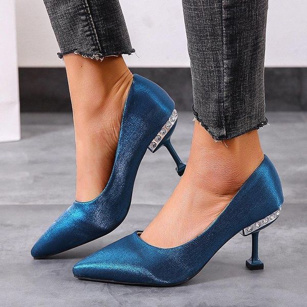dress shoes women high heels fashion multicolor solid silk upper thin heel pointed crystal decorative large pumps size 43 44, Black
dress shoes women high heels fashion multicolor solid silk upper thin heel pointed crystal decorative large pumps size 43 44, Black