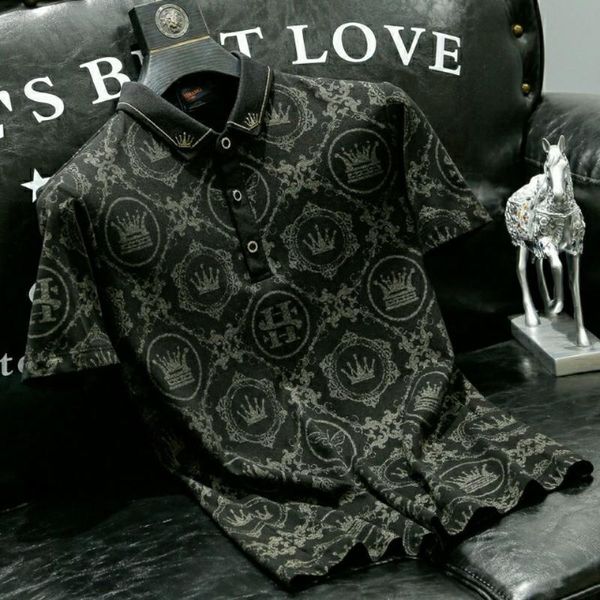 men's casual shirts fashion short sleeve brand embroidery printing slim lapel shirt 2021 summer coat men, White;black
men's casual shirts fashion short sleeve brand embroidery printing slim lapel shirt 2021 summer coat men, White;black
