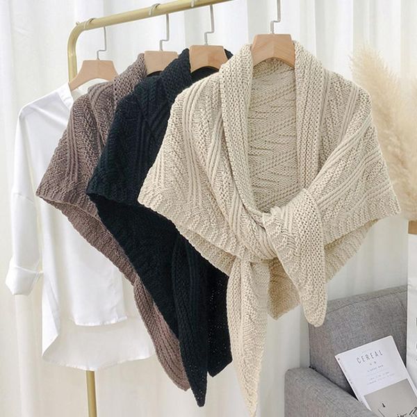 scarves winter women triangle poncho scarf knitted belt triangular cape shrugs shawl wraps neck collar, Blue;gray
scarves winter women triangle poncho scarf knitted belt triangular cape shrugs shawl wraps neck collar, Blue;gray