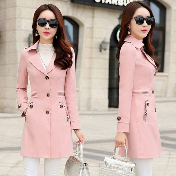 women's trench coats 2021 fashion all-match slim temperament windbreaker mid-length british style jacket, Tan;black
women's trench coats 2021 fashion all-match slim temperament windbreaker mid-length british style jacket, Tan;black