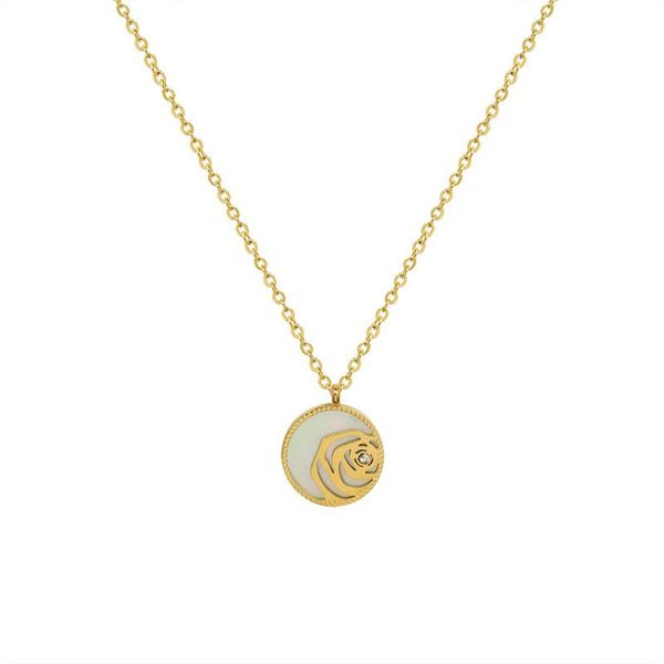 pendant necklaces stainless steel shell rose coin necklace for women embed clavicle chain gold/sliver color mirror polished, Silver
pendant necklaces stainless steel shell rose coin necklace for women embed clavicle chain gold/sliver color mirror polished, Silver