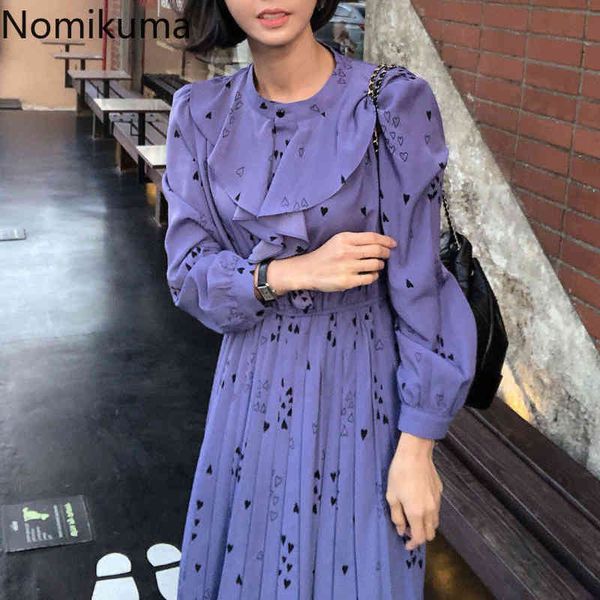 nomikuma korean women dresses spring printing puff sleeve o-neck dresses elegant slim waist pleated a-line vestidos 6e700 210427, Black;gray
nomikuma korean women dresses spring printing puff sleeve o-neck dresses elegant slim waist pleated a-line vestidos 6e700 210427, Black;gray
