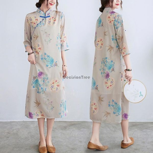 elegant qipao dress chinese cheongsam chiffon vintage flower print women vestidos oriental ethnic clothing, Red
elegant qipao dress chinese cheongsam chiffon vintage flower print women vestidos oriental ethnic clothing, Red