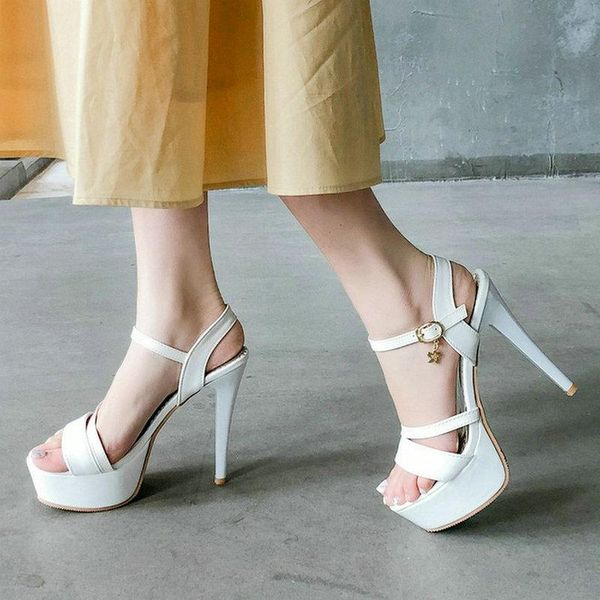 fashion platform thin heel women sandals open toe buckle summer shoes ankle strap party 2021 plus size, Black
fashion platform thin heel women sandals open toe buckle summer shoes ankle strap party 2021 plus size, Black