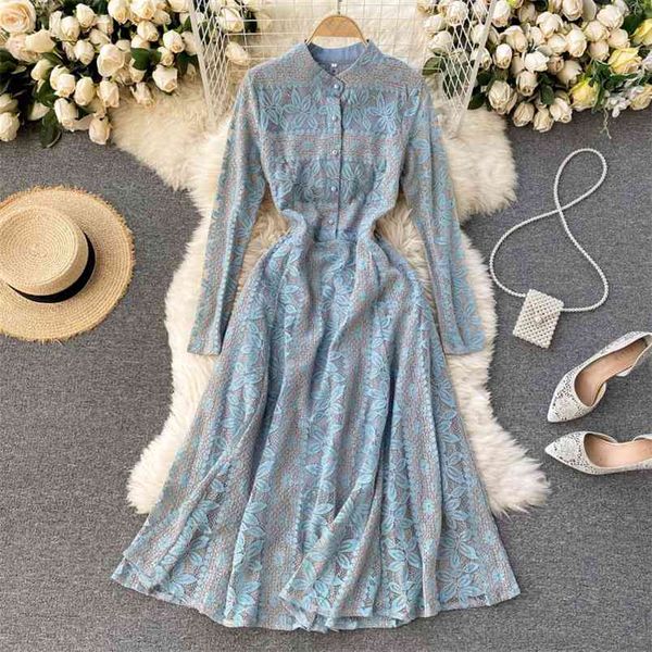 spring french retro temperament vestidos women's lapel slim slimming lace crocheted midi dress c674 210506, Black;gray
spring french retro temperament vestidos women's lapel slim slimming lace crocheted midi dress c674 210506, Black;gray