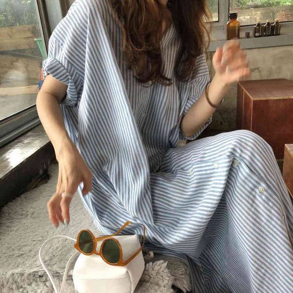casual dresses retro lapel single-breasted loose and lazy short-sleeved shirt striped dress hlvv, Black;gray
casual dresses retro lapel single-breasted loose and lazy short-sleeved shirt striped dress hlvv, Black;gray