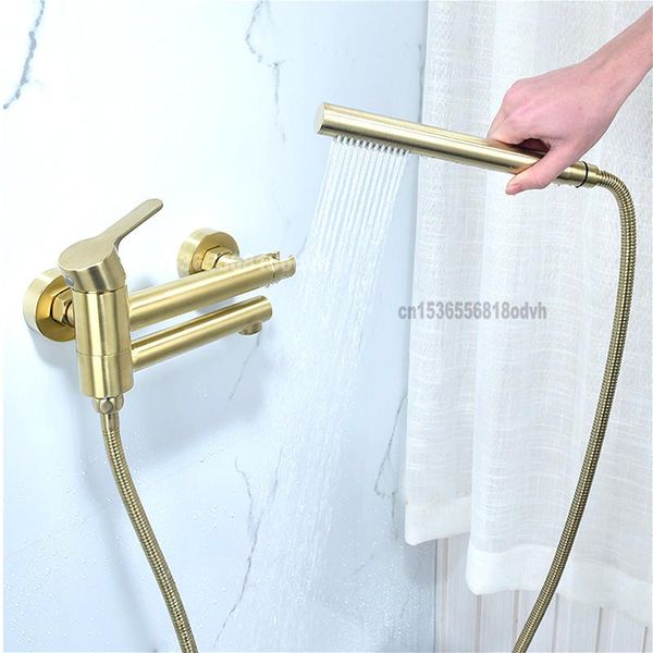 all copper bathtub shower wall-mounted and cold faucet golden household set easy to install bathroom sets
all copper bathtub shower wall-mounted and cold faucet golden household set easy to install bathroom sets