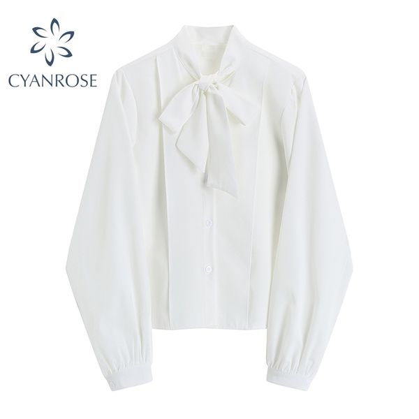 autumn fashion women solid color bow tied design casual white blouse shirt elegant office lady puff sleeve work wear female 210417
autumn fashion women solid color bow tied design casual white blouse shirt elegant office lady puff sleeve work wear female 210417