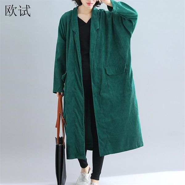 oversized long trench coat for women fashion corduroy clothes autumn vintage oversize overcoat cardigan loose 210914, Tan;black
oversized long trench coat for women fashion corduroy clothes autumn vintage oversize overcoat cardigan loose 210914, Tan;black
