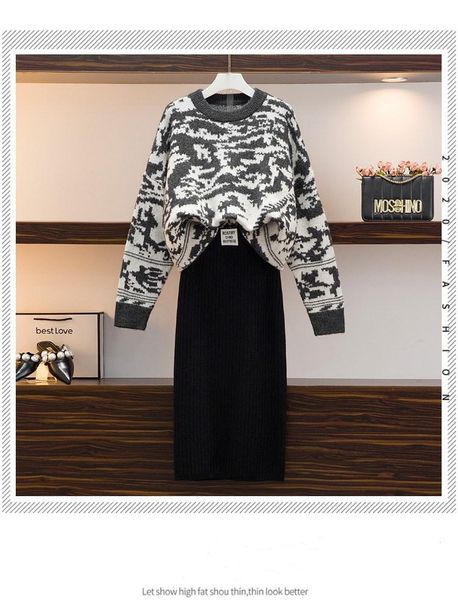 women's tracksuits 2021 slim 4xl plus size clothing fashion 2 piece set autumn knitted suit loose year-old female costume, Gray
women's tracksuits 2021 slim 4xl plus size clothing fashion 2 piece set autumn knitted suit loose year-old female costume, Gray