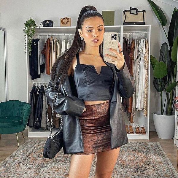 women's jackets women faux leather jacket long sleeve lapel turn-down collar solid casual party club street office formal cardigan oute, Black;brown
women's jackets women faux leather jacket long sleeve lapel turn-down collar solid casual party club street office formal cardigan oute, Black;brown