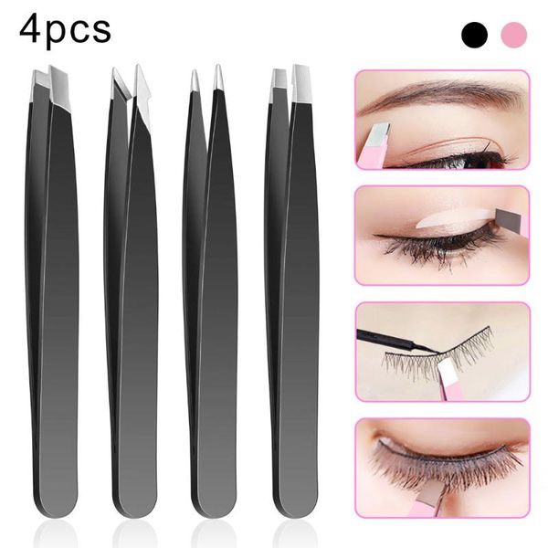 4pcs eyebrow tweezers stainless steel face hair removal eye brow trimmer eyelash clip cosmetic beauty makeup tools & stencils
4pcs eyebrow tweezers stainless steel face hair removal eye brow trimmer eyelash clip cosmetic beauty makeup tools & stencils