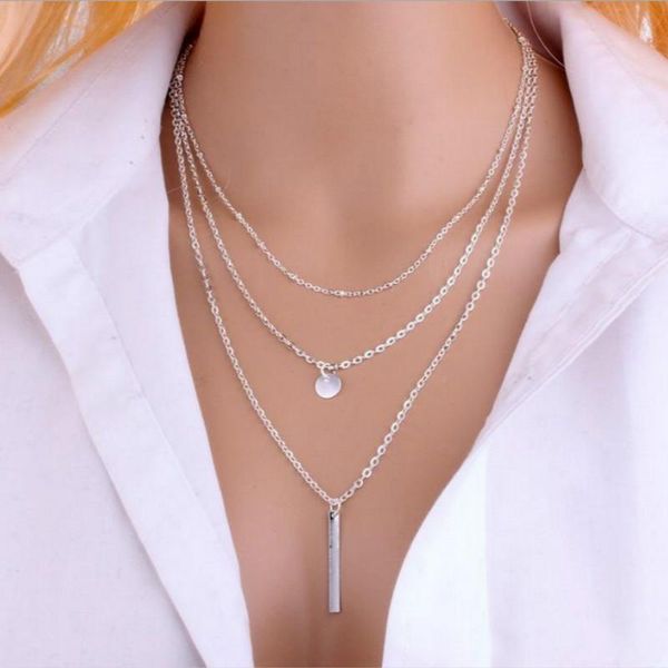 pendant necklaces retro multi-layer copper bead chain sequined metal necklace ladies gold and silver simple fashion jewelry
pendant necklaces retro multi-layer copper bead chain sequined metal necklace ladies gold and silver simple fashion jewelry