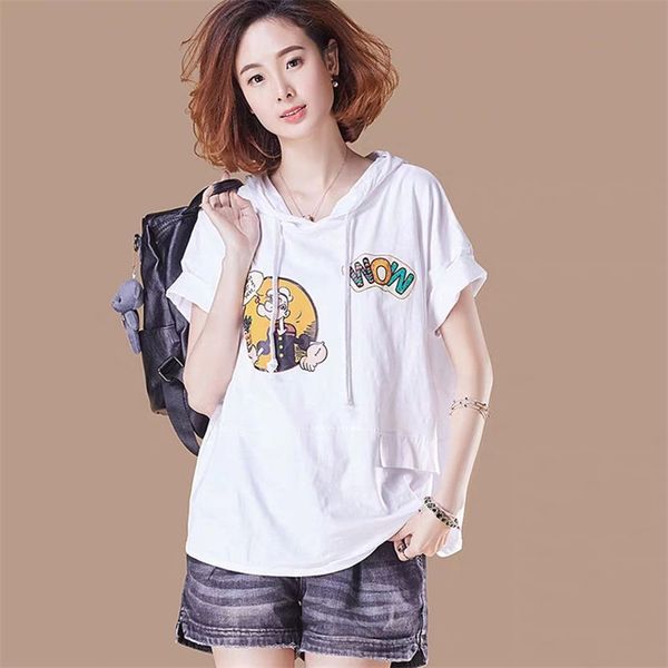 summer korea fashion women loose short sleeve t-shirt all-matched casual print hooded tee shirt femme plus size m57 210512, White
summer korea fashion women loose short sleeve t-shirt all-matched casual print hooded tee shirt femme plus size m57 210512, White