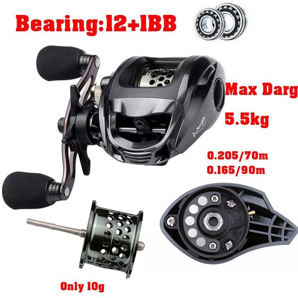 baitcasting reels 12+1bb reel bait casting fishing carp ol feeder max darg 5.5kg 7.2: 1
baitcasting reels 12+1bb reel bait casting fishing carp ol feeder max darg 5.5kg 7.2: 1