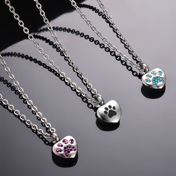 cremation heart shaped dog paw print stainless steel pendant pet jewelry for ashes wearable urn necklace keepsake memorial, Silver
cremation heart shaped dog paw print stainless steel pendant pet jewelry for ashes wearable urn necklace keepsake memorial, Silver