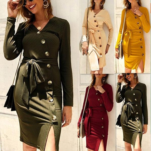 casual dresses nice womens fashion ladies v-neck long sleeves button bodycon party dress discount, Black;gray
casual dresses nice womens fashion ladies v-neck long sleeves button bodycon party dress discount, Black;gray