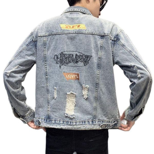 men's jackets fashion clothing 2021 spring autumn slim handsome casual coat ripped embroidery school teenagers cowboy denim jacket man, Black;brown
men's jackets fashion clothing 2021 spring autumn slim handsome casual coat ripped embroidery school teenagers cowboy denim jacket man, Black;brown