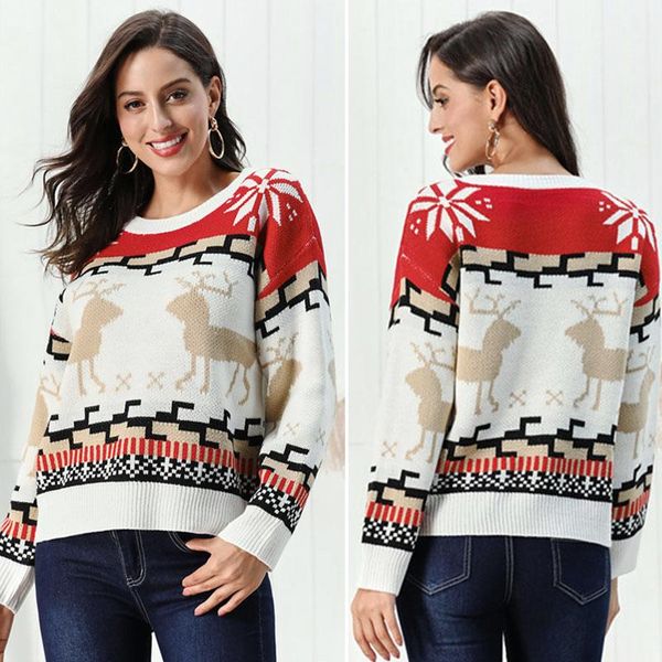 women's sweaters vintage merry christmas women long sleeve autumn winter deer print knitted pullover jumper white, White;black
women's sweaters vintage merry christmas women long sleeve autumn winter deer print knitted pullover jumper white, White;black