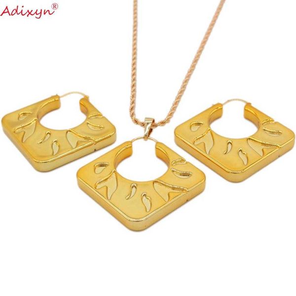 adixyn gold color jewelry sets hollow luxurious square necklace&earring&pendant for women/girls birthday party gift n031917 h1022, Silver
adixyn gold color jewelry sets hollow luxurious square necklace&earring&pendant for women/girls birthday party gift n031917 h1022, Silver