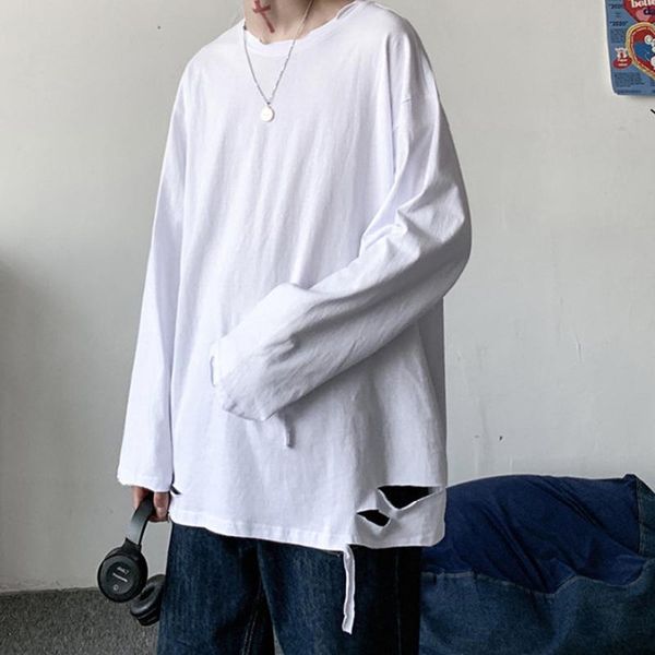 men's t-shirts hip hop ripped hole long sleeve men tshirt autumn casual fashion vintage harajuku oversized punk tee white black blue or
men's t-shirts hip hop ripped hole long sleeve men tshirt autumn casual fashion vintage harajuku oversized punk tee white black blue or