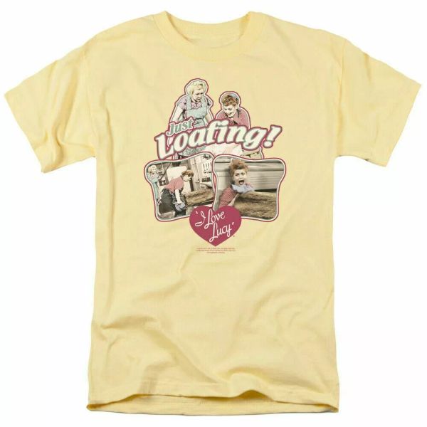 i love lucy just loafing t shirt mens licensed classic tv show banana, White;black
i love lucy just loafing t shirt mens licensed classic tv show banana, White;black