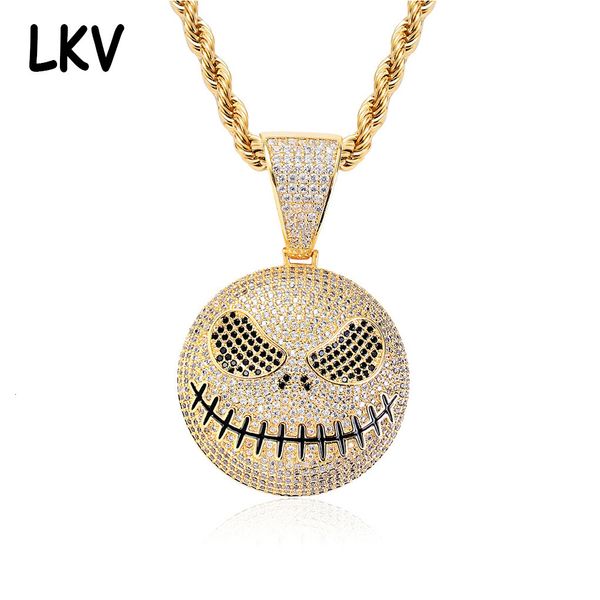 skull little devil pendant electroplated real gold micro inlaid zircon necklace hip hop accessories, Silver
skull little devil pendant electroplated real gold micro inlaid zircon necklace hip hop accessories, Silver