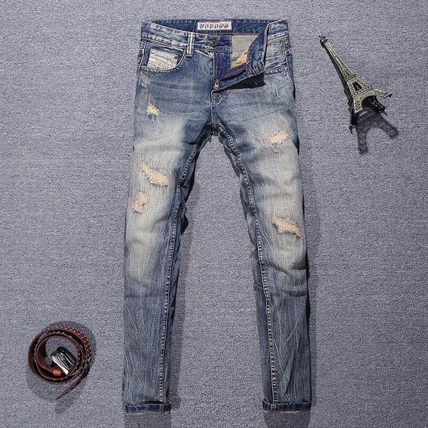 men's jeans italian vintage fashion men retro yellow blue slim fit ripped for streetwear patchwork designer punk denim pants
men's jeans italian vintage fashion men retro yellow blue slim fit ripped for streetwear patchwork designer punk denim pants