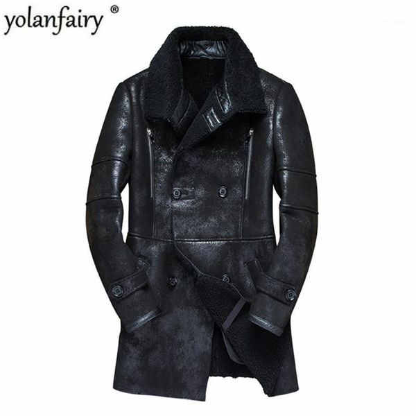 Men's Leather & Faux 2021 Real Fur Coat Men Sheep Shearing Warm Winter Plus Size Wool Jacket For Mens Clothing Veste Homme 7121-1 YY746, Black 
Men's Leather & Faux 2021 Real Fur Coat Men Sheep Shearing Warm Winter Plus Size Wool Jacket For Mens Clothing Veste Homme 7121-1 YY746, Black