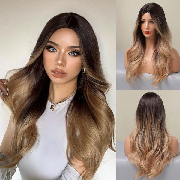 synthetic wigs henry margu long brown blonde ombre for women natural wavy cosplay middle paert hair wig heat resistant, Black
synthetic wigs henry margu long brown blonde ombre for women natural wavy cosplay middle paert hair wig heat resistant, Black