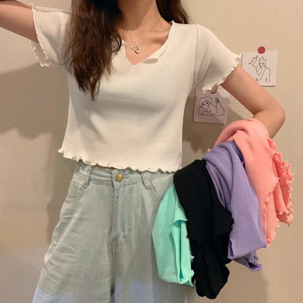 and autumn women's wear 2021 fashion with backing shirt loose v-neck versatile short white sleeve t-shirt
and autumn women's wear 2021 fashion with backing shirt loose v-neck versatile short white sleeve t-shirt