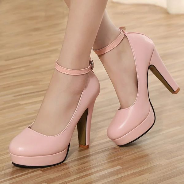 sandals women pumps black high heels 7.5cm lady patent leather thick with autumn pointed single shoes female sandals