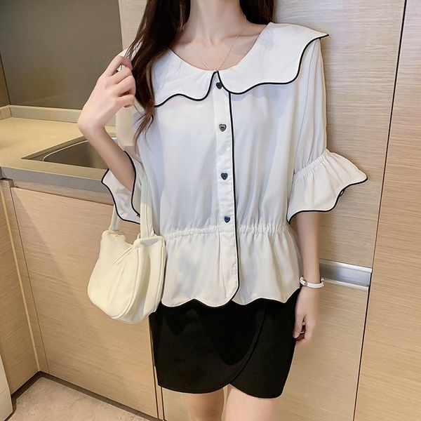 women's blouses & shirts coigarsam 4xl plus size fashion chiffon shirt womens summer loose women red black 1392, White
women's blouses & shirts coigarsam 4xl plus size fashion chiffon shirt womens summer loose women red black 1392, White