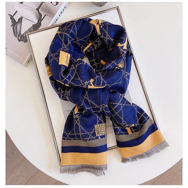 and new letter women's scarf anti cashmere tassel shawl soft skin friendly versatile long bib, Blue;gray
and new letter women's scarf anti cashmere tassel shawl soft skin friendly versatile long bib, Blue;gray