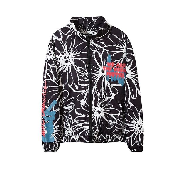 men's jackets harajuku graffiti windbreaker coat men and women loose casual autumn jacket streetwear oversize bomber, Black;brown 
men's jackets harajuku graffiti windbreaker coat men and women loose casual autumn jacket streetwear oversize bomber, Black;brown