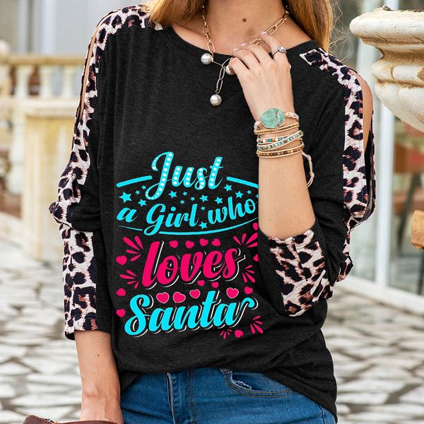 women leopard round collar t-shirt autumn long sleeve tees christmas pattern english letters printing female casual sport loose street wear, White
women leopard round collar t-shirt autumn long sleeve tees christmas pattern english letters printing female casual sport loose street wear, White