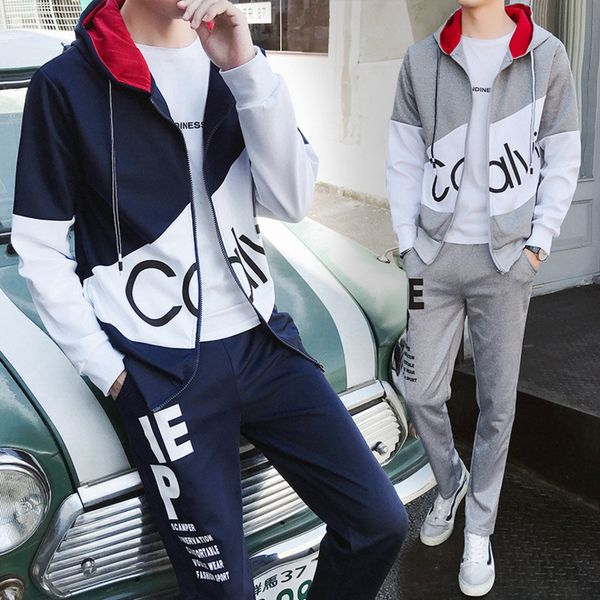 spring and autumn new men's sweater cardigan hooded sports suit korean slim sportswear casual men, Gray
spring and autumn new men's sweater cardigan hooded sports suit korean slim sportswear casual men, Gray