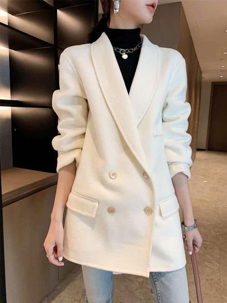 women's wool & blends 2021 light luxury short tweed coat high-grade feeling pure white double-sided cashmere suit, Black
women's wool & blends 2021 light luxury short tweed coat high-grade feeling pure white double-sided cashmere suit, Black