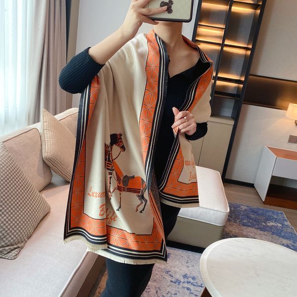 tippet muffler scarf 2021 autumn and winter imitation cashmere scarf for women warm thick fashion versatile shawl bib, Blue;gray 
tippet muffler scarf 2021 autumn and winter imitation cashmere scarf for women warm thick fashion versatile shawl bib, Blue;gray
