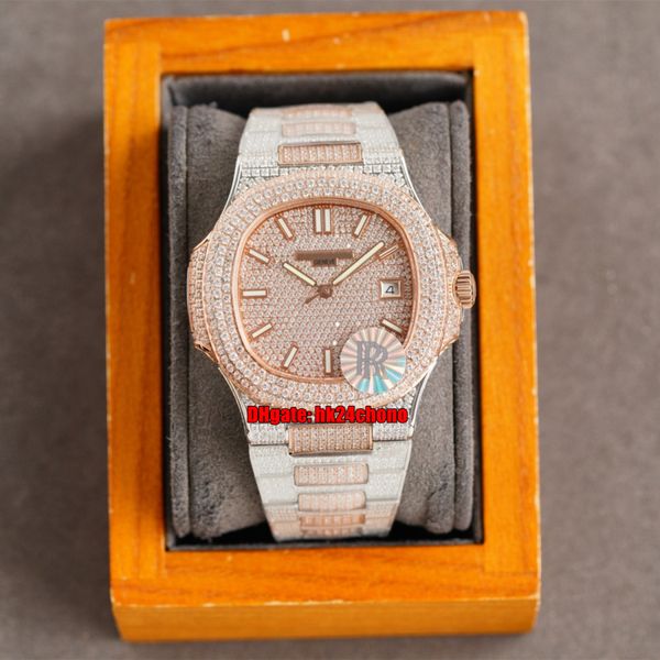 7 styles watches rrf 40mm nautilus 5711 full diamonds cal.324 automatic mens watch pavé diamond dial rose gold two-tone bracelet gents sport, Slivery;brown
7 styles watches rrf 40mm nautilus 5711 full diamonds cal.324 automatic mens watch pavé diamond dial rose gold two-tone bracelet gents sport, Slivery;brown