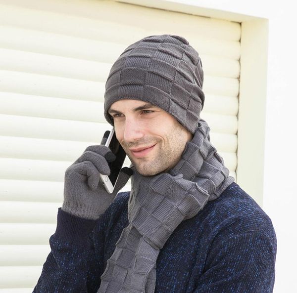 woolen snacks thicken warm knitted hat scarf gloves three-piece set, Blue;gray
woolen snacks thicken warm knitted hat scarf gloves three-piece set, Blue;gray