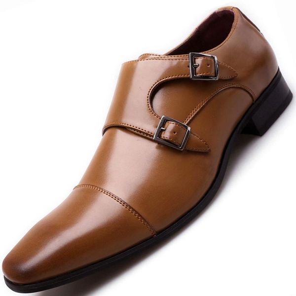 luxury leather men oxford shoes square toe men's formal dress with double buckle male wedding, Black
luxury leather men oxford shoes square toe men's formal dress with double buckle male wedding, Black