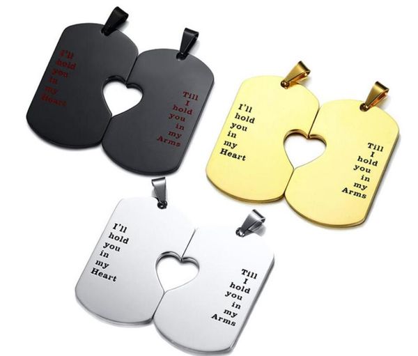 chains one pair stainless steel i'll hold you in my heart puzzle piece matching couple dog tag necklace pendant 20 inch, Silver
chains one pair stainless steel i'll hold you in my heart puzzle piece matching couple dog tag necklace pendant 20 inch, Silver