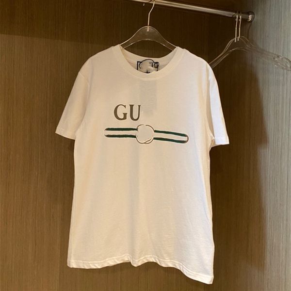 luxury design gu + fashion t-shirt spring summer stripe letter printing flower embroidery men's and women's casual short sleeves, White
luxury design gu + fashion t-shirt spring summer stripe letter printing flower embroidery men's and women's casual short sleeves, White
