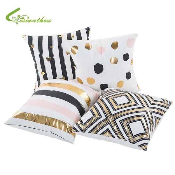 1pcs 45*45cm bronzing geometric pattern golden throw pillow cushion cover sofa seat car home decoration bed pillowcase cushion/decorative
1pcs 45*45cm bronzing geometric pattern golden throw pillow cushion cover sofa seat car home decoration bed pillowcase cushion/decorative
