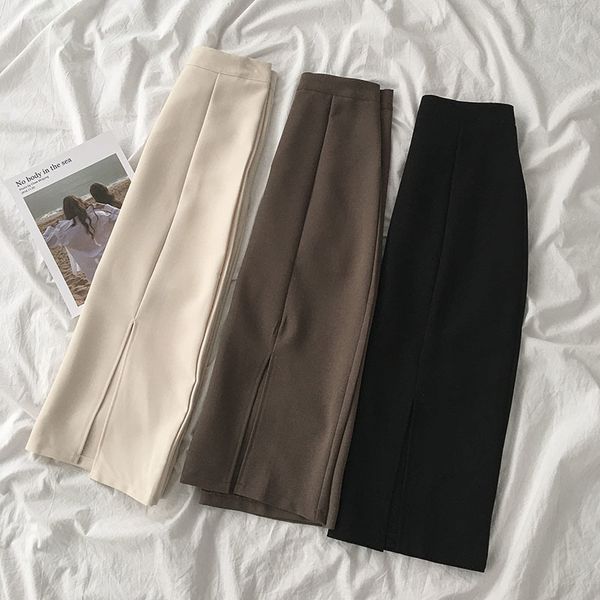 casual dresses fashion high waist a-line skirt summer 2021 women's solid mid-calf saias korean versatile split long 419h, Black;gray
casual dresses fashion high waist a-line skirt summer 2021 women's solid mid-calf saias korean versatile split long 419h, Black;gray
